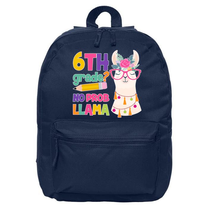 6th Grade? No Prob Llama 16 in Basic Backpack