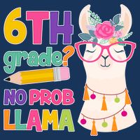 6th Grade? No Prob Llama 16 in Basic Backpack