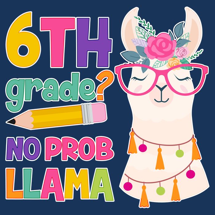 6th Grade? No Prob Llama 16 in Basic Backpack