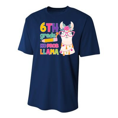 6th Grade? No Prob Llama Youth Performance Sprint T-Shirt