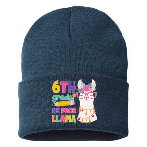 6th Grade? No Prob Llama Sustainable Knit Beanie