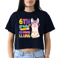 6th Grade? No Prob Llama Crop Top