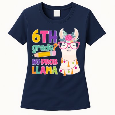 6th Grade? No Prob Llama Womens T-Shirt