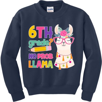 6th Grade? No Prob Llama Kids Sweatshirt