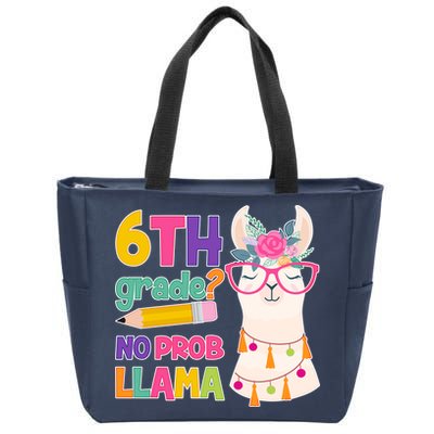 6th Grade? No Prob Llama Zip Tote Bag
