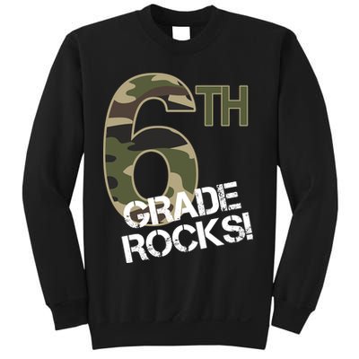 6th Grade Rocks Camo Sweatshirt