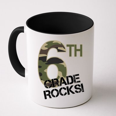 6th Grade Rocks Camo Mug