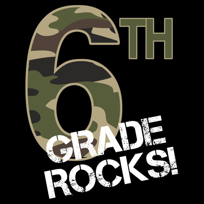 6th Grade Rocks Camo Mesh Reversible Basketball Jersey Tank