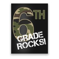 6th Grade Rocks Camo Poster