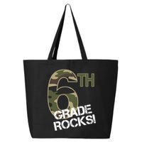 6th Grade Rocks Camo 25L Jumbo Tote