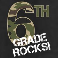 6th Grade Rocks Camo 25L Jumbo Tote