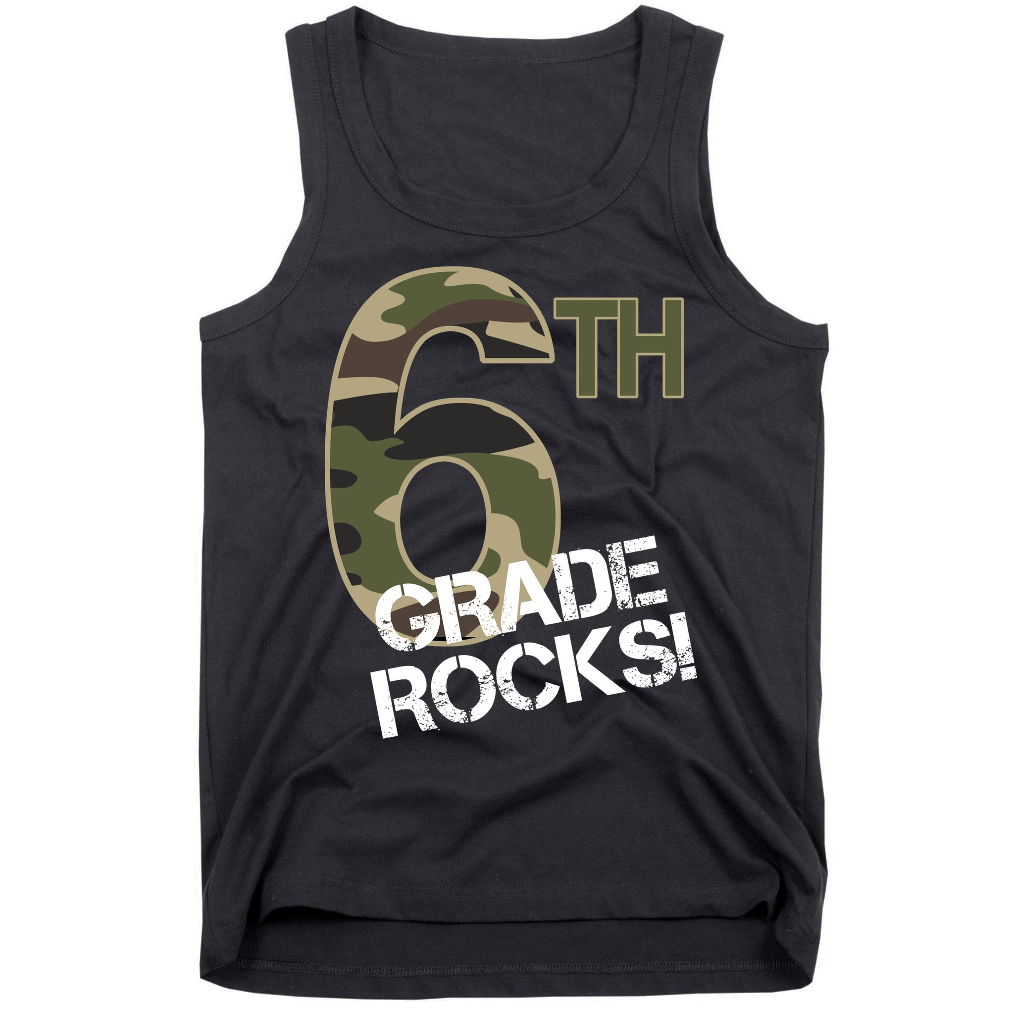 6th Grade Rocks Camo Tank Top
