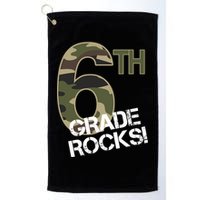 6th Grade Rocks Camo Golf Towel