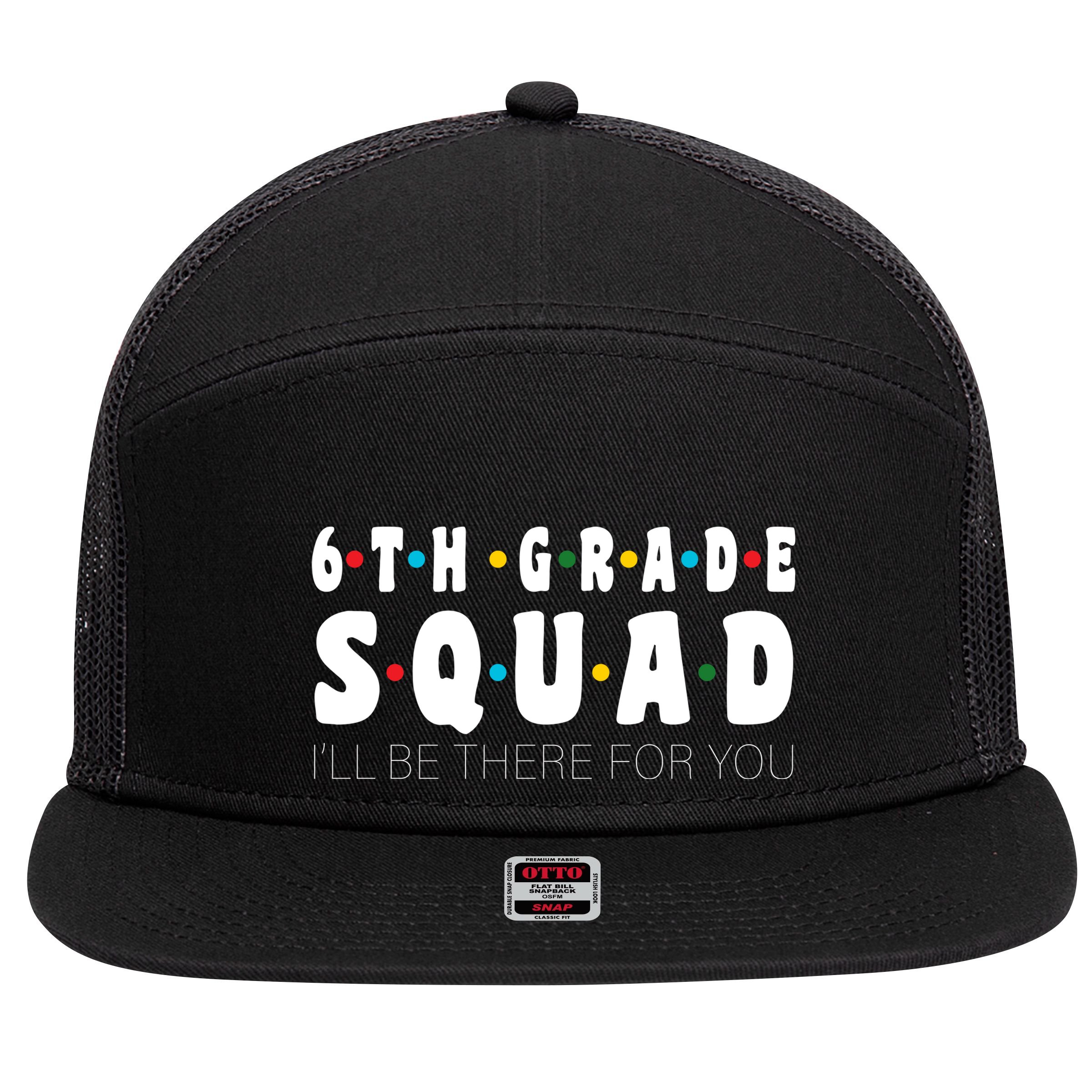 6th Grade Squad 7 Panel Mesh Trucker Snapback Hat