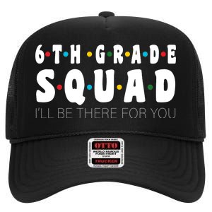 6th Grade Squad High Crown Mesh Back Trucker Hat