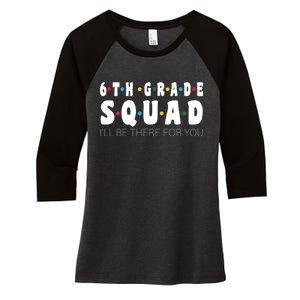 6th Grade Squad Women's Tri-Blend 3/4-Sleeve Raglan Shirt