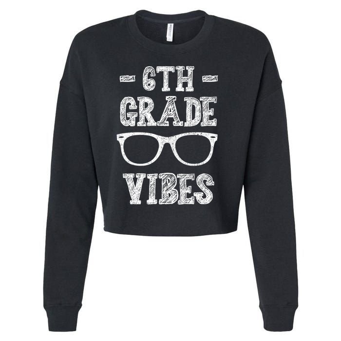 6th Grade Vibes Cropped Pullover Crew