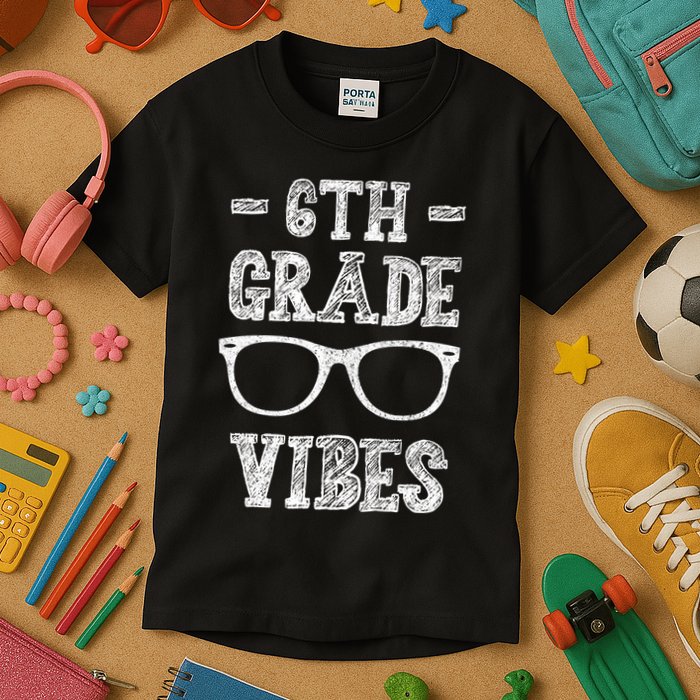 6th Grade Vibes Kids T-Shirt