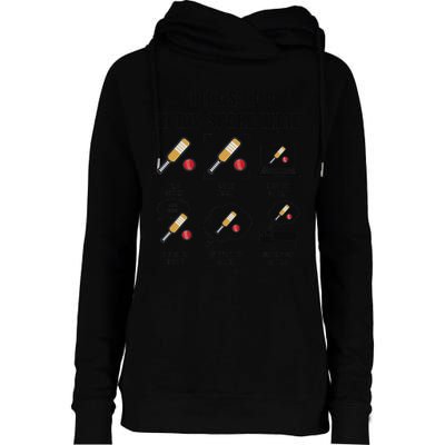 6 Things I Do In My Spare Time Cricket  Womens Funnel Neck Pullover Hood