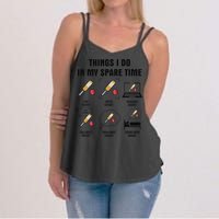 6 Things I Do In My Spare Time Cricket  Women's Strappy Tank