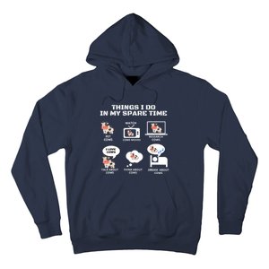 6 Things I Do In My Spare Time ,Farmer Cow Print Cow Stuff Hoodie