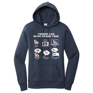 6 Things I Do In My Spare Time ,Farmer Cow Print Cow Stuff Women's Pullover Hoodie