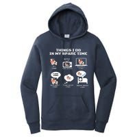 6 Things I Do In My Spare Time ,Farmer Cow Print Cow Stuff Women's Pullover Hoodie