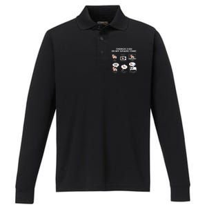 6 Things I Do In My Spare Time Farmer Cow Print Cow Stuff Performance Long Sleeve Polo