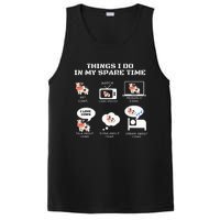 6 Things I Do In My Spare Time Farmer Cow Print Cow Stuff PosiCharge Competitor Tank