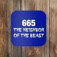 665 The Neighbor Of The Beast Novelty Halloween Gift Coaster