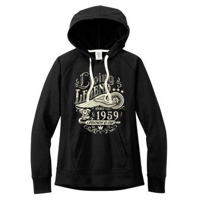 64th vintage Birthday 64 Living Legend Never Die 1959 Birthday Women's Fleece Hoodie