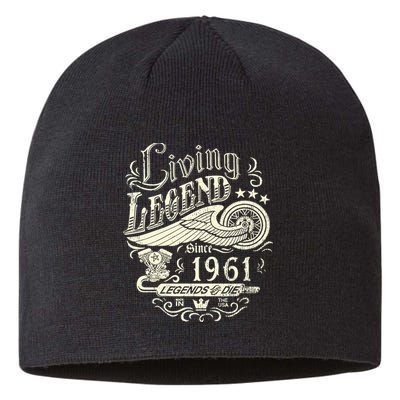 62nd vintage Birthday 62 Living Legend Never Die 1961 Birthday Sustainable Beanie