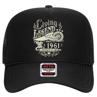 62nd vintage Birthday 62 Living Legend Never Die 1961 Birthday Trucker Hat