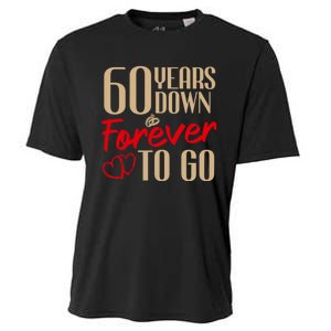 60th Wedding Anniversary Couples Married 60 Years Funny Cooling Performance Crew T-Shirt