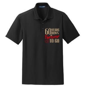 60th Wedding Anniversary Couples Married 60 Years Funny Dry Zone Grid Polo