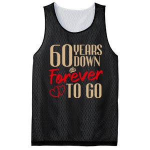 60th Wedding Anniversary Couples Married 60 Years Funny Mesh Reversible Basketball Jersey Tank