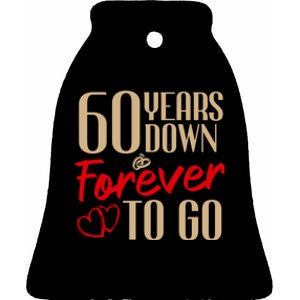 60th Wedding Anniversary Couples Married 60 Years Funny Ceramic Bell Ornament