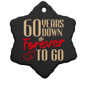 60th Wedding Anniversary Couples Married 60 Years Funny Ceramic Star Ornament