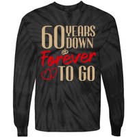 60th Wedding Anniversary Couples Married 60 Years Funny Tie-Dye Long Sleeve Shirt