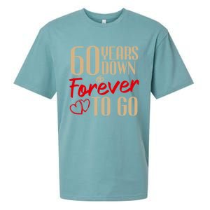 60th Wedding Anniversary Couples Married 60 Years Funny Sueded Cloud Jersey T-Shirt