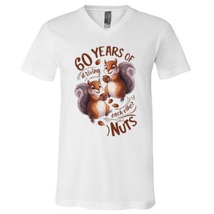 60th Wedding Anniversary Driving Each Other Nuts 60 Years V-Neck T-Shirt