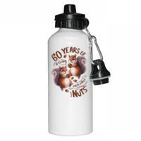 60th Wedding Anniversary Driving Each Other Nuts 60 Years Aluminum Water Bottle