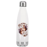 60th Wedding Anniversary Driving Each Other Nuts 60 Years Stainless Steel Insulated Water Bottle