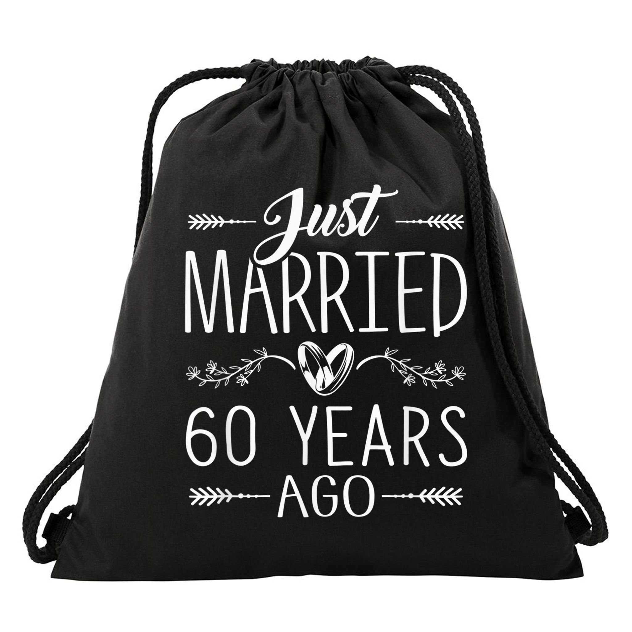 60th Wedding Anniversary - 60 Years Marriage Matching Drawstring Bag