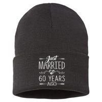 60th Wedding Anniversary - 60 Years Marriage Matching Sustainable Knit Beanie