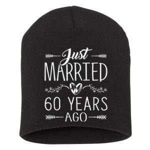 60th Wedding Anniversary - 60 Years Marriage Matching Short Acrylic Beanie