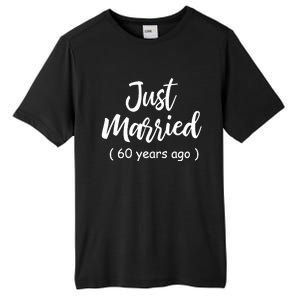 60th Wedding Anniversary Just Married 60 Years Ago Tall Fusion ChromaSoft Performance T-Shirt