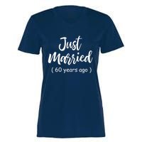 60th Wedding Anniversary Just Married 60 Years Ago Women's Momentum V-Neck T-Shirt