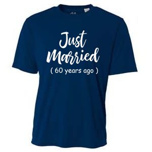 60th Wedding Anniversary Just Married 60 Years Ago Cooling Performance Crew T-Shirt