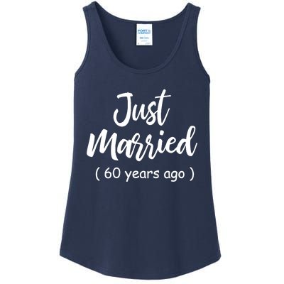 60th Wedding Anniversary Just Married 60 Years Ago Ladies Essential Tank